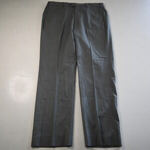Guabello 33x30 Gray Guabello Wool Flat Front Straight Zip Pocket Mens Pants